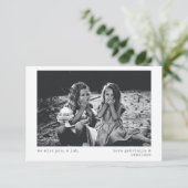 私たち恋しく思はミニマモダンリストのパーソナライズされた写真 カード (スタンド正面)