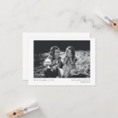 私たち恋しく思はミニマモダンリストのパーソナライズされた写真 カード (正面/裏面インサイチュ)