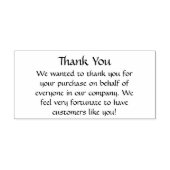 私たち感じは、あなたのような顧客を持って非常に幸運だ ラバースタンプ (インプリント)