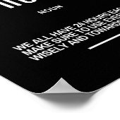 私たち感動的の時間を賢く使う引用文 ポスター (角)