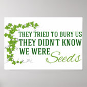 私たち感動的は種子引用文 ポスター (正面)