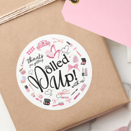 私たち感謝していのパーティーステッカーでドレープを取得するため ラウンドシール