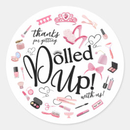 私たち感謝していのパーティーステッカーでドレープを取得するため ラウンドシール