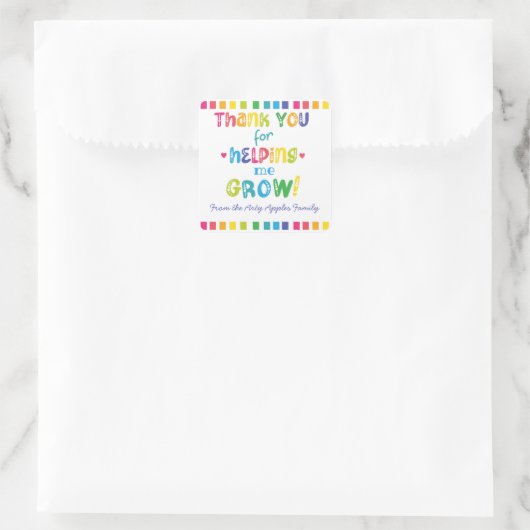 私たち感謝していの為にキー救済リング石のマングを成長させる スクエアシール (バッグ)