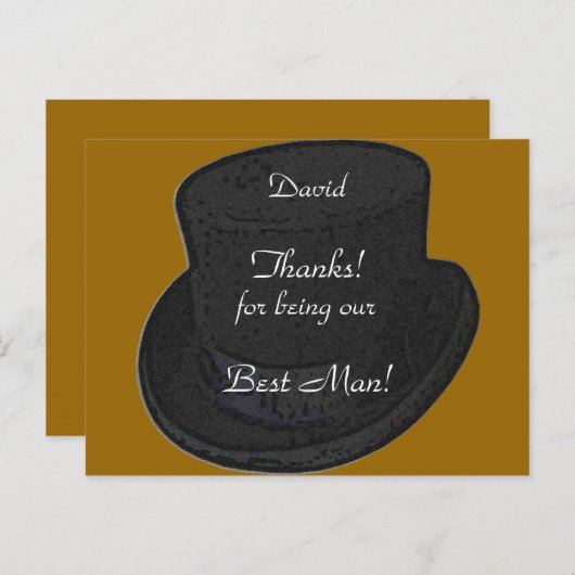 私たち感謝していの花婿介添人カードテンプレート ポストカード (正面/裏面)