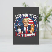 私たち救のペットはトランプのためにトランプのペットに投票 サンキューカード (スタンド正面)