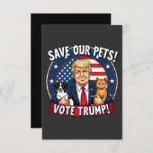 私たち救のペットはトランプのためにトランプのペットに投票 サンキューカード (正面/裏面)