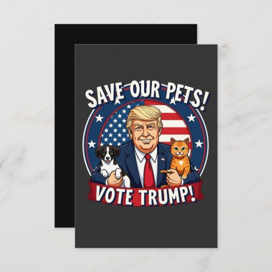 私たち救のペットはトランプのためにトランプのペットに投票 サンキューカード (正面/裏面)