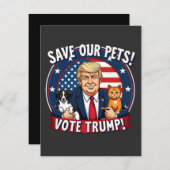 私たち救のペットはトランプのためにトランプのペットに投票 サンキューカード (正面/裏面)