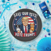 私たち救のペットはトランプのためにトランプのペットに投票 ペーパープレート (パーティー)