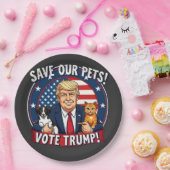 私たち救のペットはトランプのためにトランプのペットに投票 ペーパープレート (パーティー)