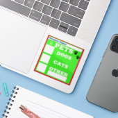私たち救のペット、窓ステッカー シール (ノートパソコンとiPhone)