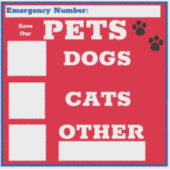 私たち救のペット、窓ステッカー シール (正面)