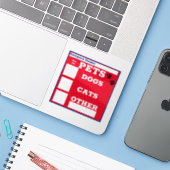 私たち救のペット、窓ステッカー シール (ノートパソコンとiPhone)