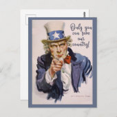 私たち救の国の叔父のサムの投票のポストカード ポストカード (正面/裏面)