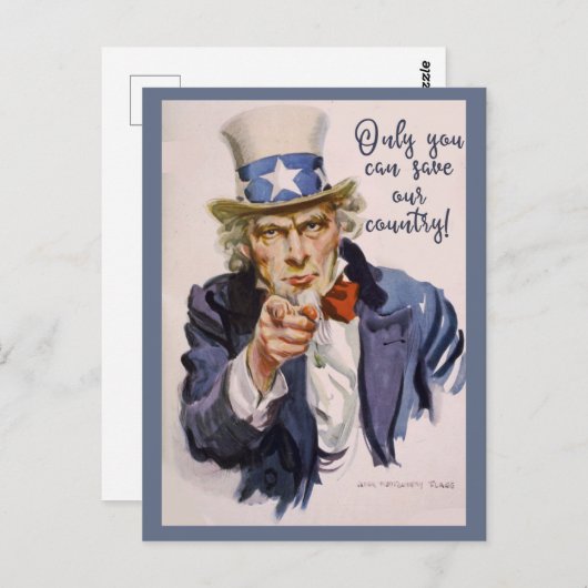 私たち救の国の叔父のサムの投票のポストカード ポストカード (正面/裏面)