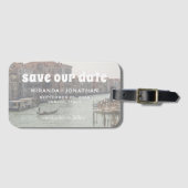 私たち救の日付ヴェネツィア宛先ウェディング ラゲッジタグ (正面横)