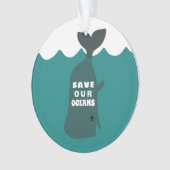 私たち救の海の環境芸術クジラの子供 オーナメント (正面)