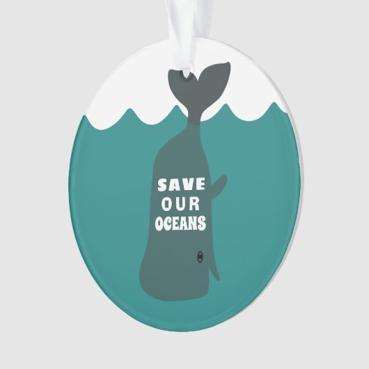 私たち救の海の環境芸術クジラの子供 オーナメント (正面)