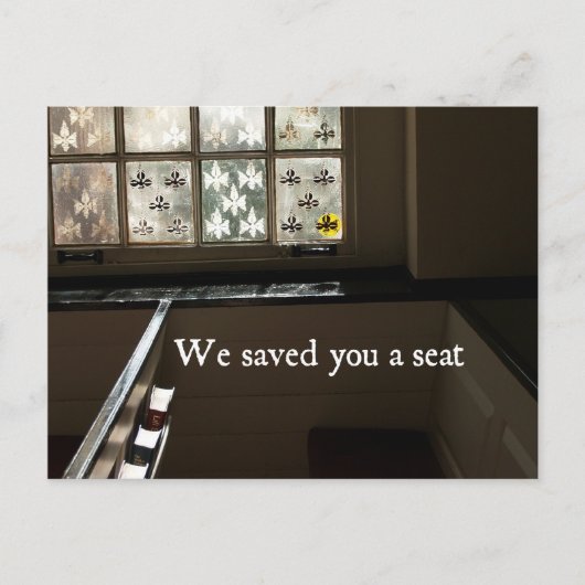 私たち救は席に座る ポストカード (正面)