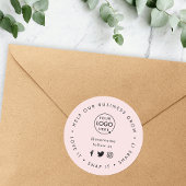 私たち救済のビジネスはソーシャルメディアフォロワーピンク ラウンドシール