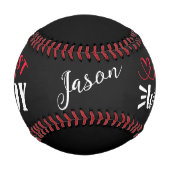 私たち最高のが愛するダディパパの名前 野球ボール (裏面)