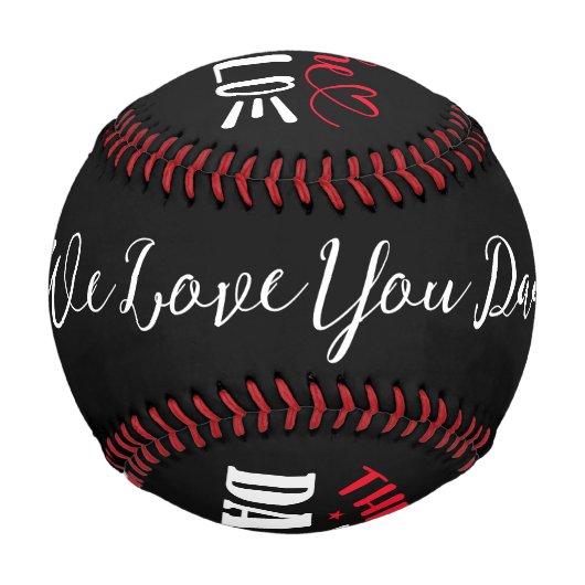 私たち最高のが愛するダディパパの名前 野球ボール (正面)