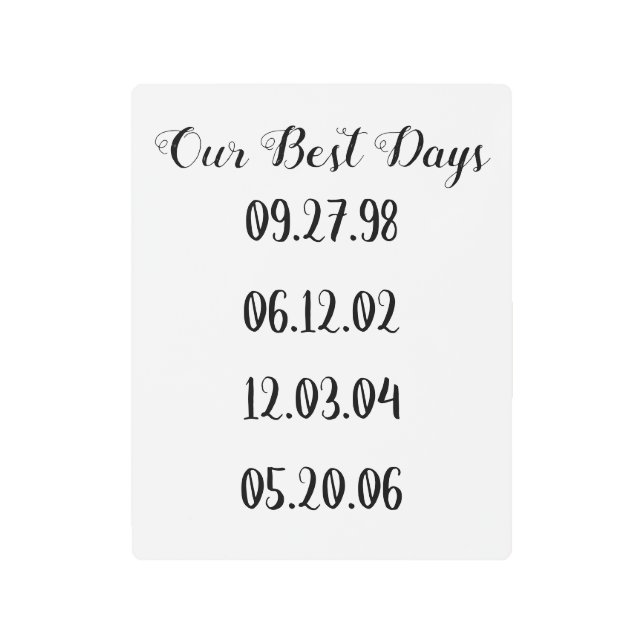 私たち最高のの日かわいらしヴィンテージKeepsake メタルプリント (正面)