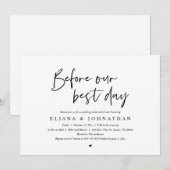 私たち最高のの日の前結婚に、のリハーサルディナー 招待状 (正面/裏面)