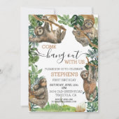 私たち来のつる誕生日と一緒に探す 招待状 (正面)