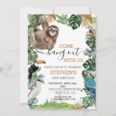 私たち来のつる誕生日と一緒に探す 招待状 (正面)