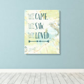 私たち来は見た、私たちは引用文と地図を愛した キャンバスプリント (インサイチュ (ウッドフロア))