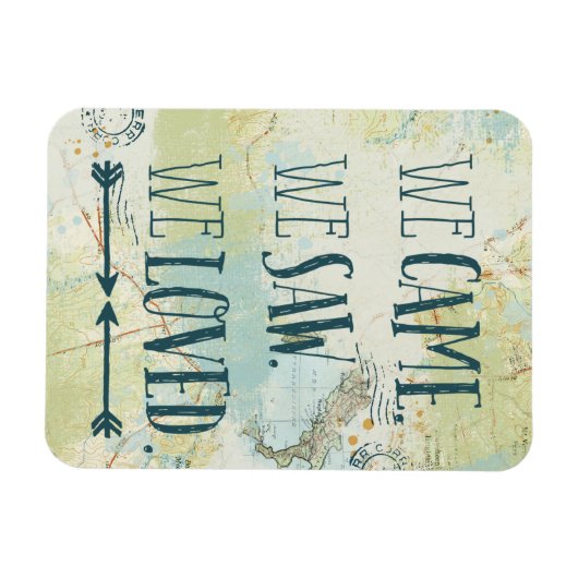 私たち来は見た、私たちは引用文と地図を愛した マグネット (横)