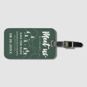 私たち森の書結婚道を会う日付を保存 ラゲッジタグ (正面横)