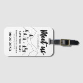 私たち森の書結婚道を会う日付を保存 ラゲッジタグ (正面横)