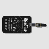 私たち森の書結婚道を会う日付を保存 ラゲッジタグ (正面横)