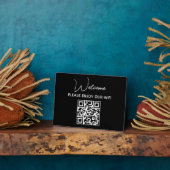 私たち楽しむのWifiをお願い | WIFIようこそQRコード フォトプラーク (側面)