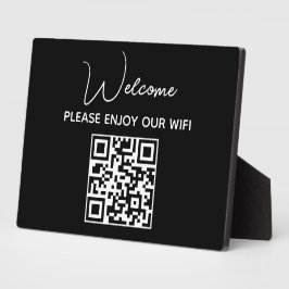 私たち楽しむのWifiをお願い | WIFIようこそQRコード フォトプラーク