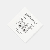 私たち犬のカクテルに結婚飲み物 スタンダードカクテルナプキン (角)