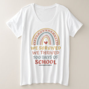 私たち生き延びは100日の学校ボホで繁栄した プラスサイズTシャツ