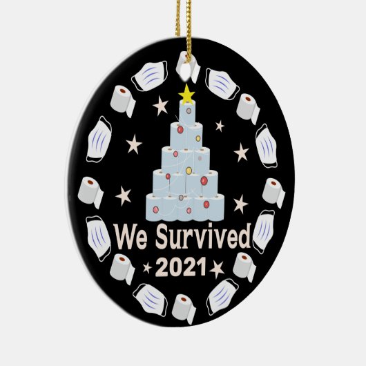 私たち生き延びは2021年を覚えて、トイレの紙 セラミックオーナメント (右)