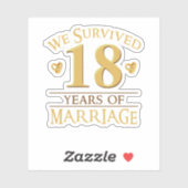私たち生き延び18年の結婚のカップル18th Anniv シール (シート)