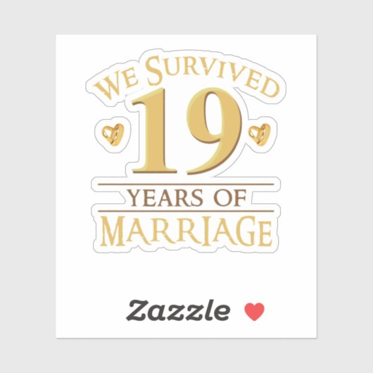 私たち生き延び19年の結婚のカップル19th Anniv シール (シート)