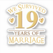私たち生き延び19年の結婚のカップル19th Anniv シール (正面)