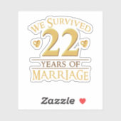私たち生き延び22年の結婚のカップル22nd Anniv シール (シート)
