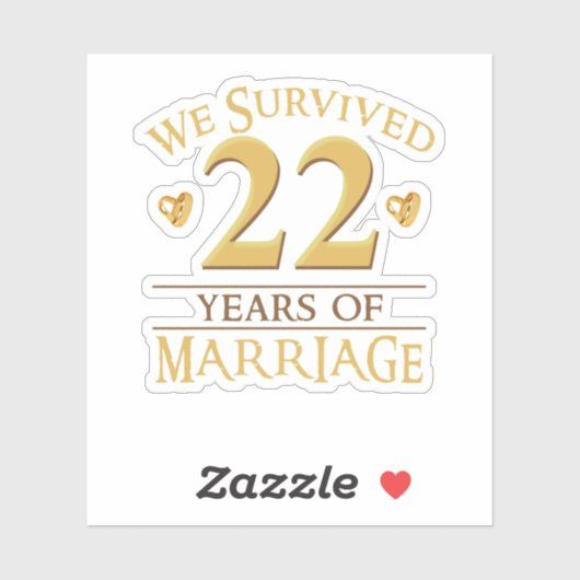 私たち生き延び22年の結婚のカップル22nd Anniv シール (シート)