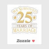 私たち生き延び25年の結婚のカップル25th Anniv シール (シート)