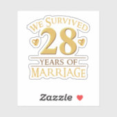 私たち生き延び28年の結婚のカップル28th Anniv シール (シート)