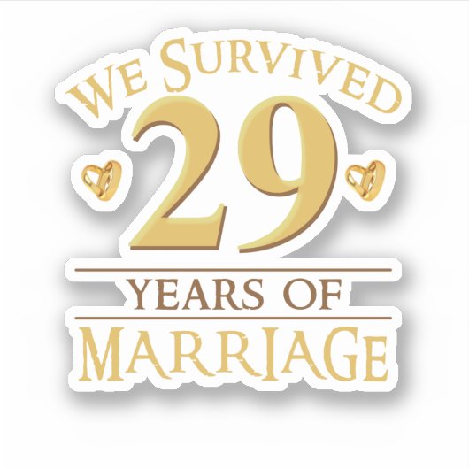 私たち生き延び29年の結婚のカップル29th Anniv シール (正面)
