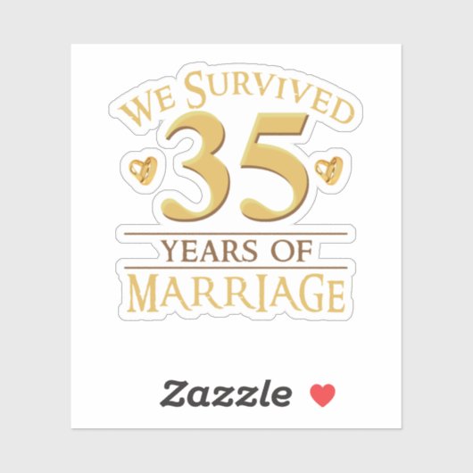 私たち生き延び35年の結婚のカップル35th Anniv シール (シート)